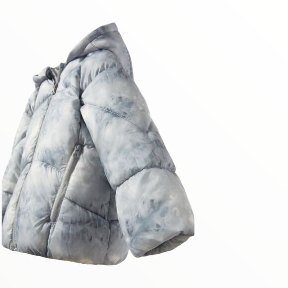 ZARA Kids | Blue Gray | WATER REPELLENT TIE-DYE EFFECT PUFFER COAT - Picture 3 of 9